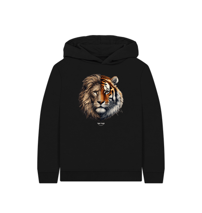 Black Printed Kids Hoodie