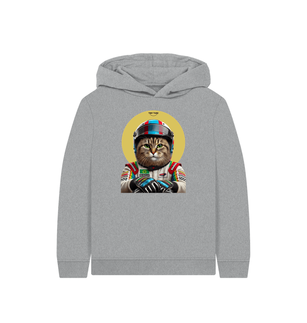 Athletic Grey Printed Kids Hoodie