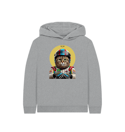Athletic Grey Printed Kids Hoodie