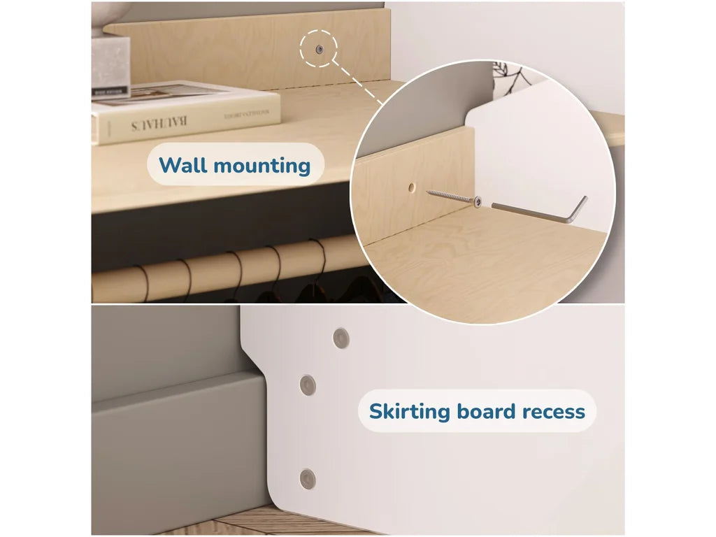 House-Shaped Open Kids Wardrobe – Birch Plywood