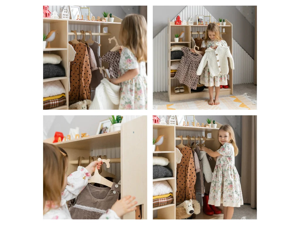 House-Shaped Open Kids Wardrobe – Birch Plywood