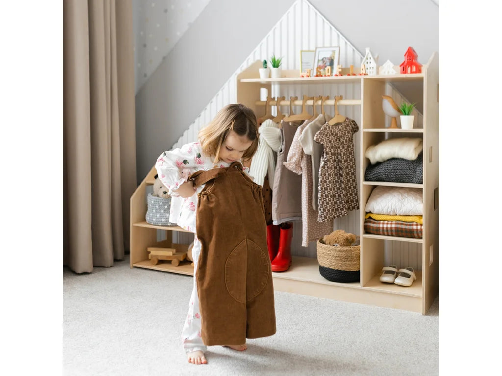 House-Shaped Open Kids Wardrobe – Birch Plywood