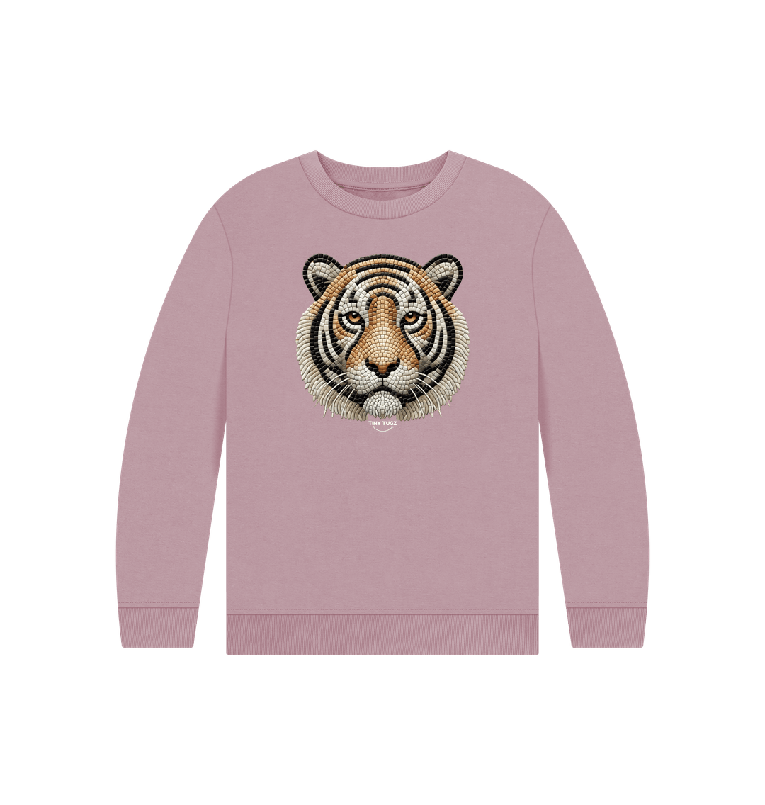 Mauve Printed Kids Jumper
