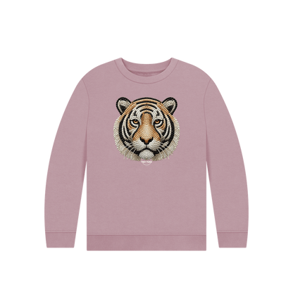 Mauve Printed Kids Jumper