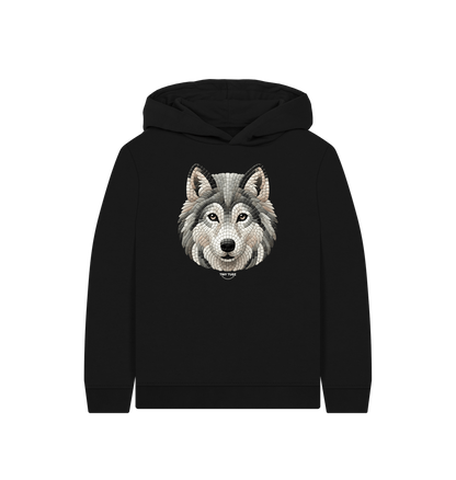 Black Printed Kids Hoodie