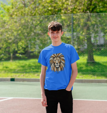 Organic Cotton Kids’ T-Shirt – Canvas Lion Print