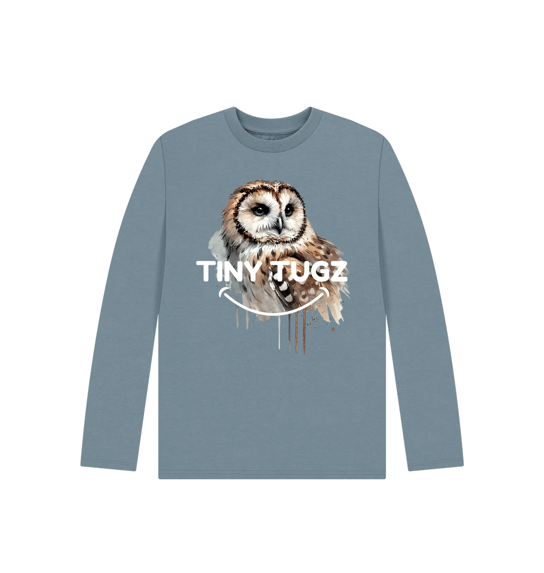 Stone Blue Printed Kids T-Shirt