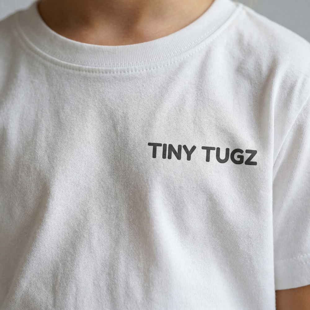 Kids Casual Organic Cotton Set (White T-Shirt + Navy Shorts)