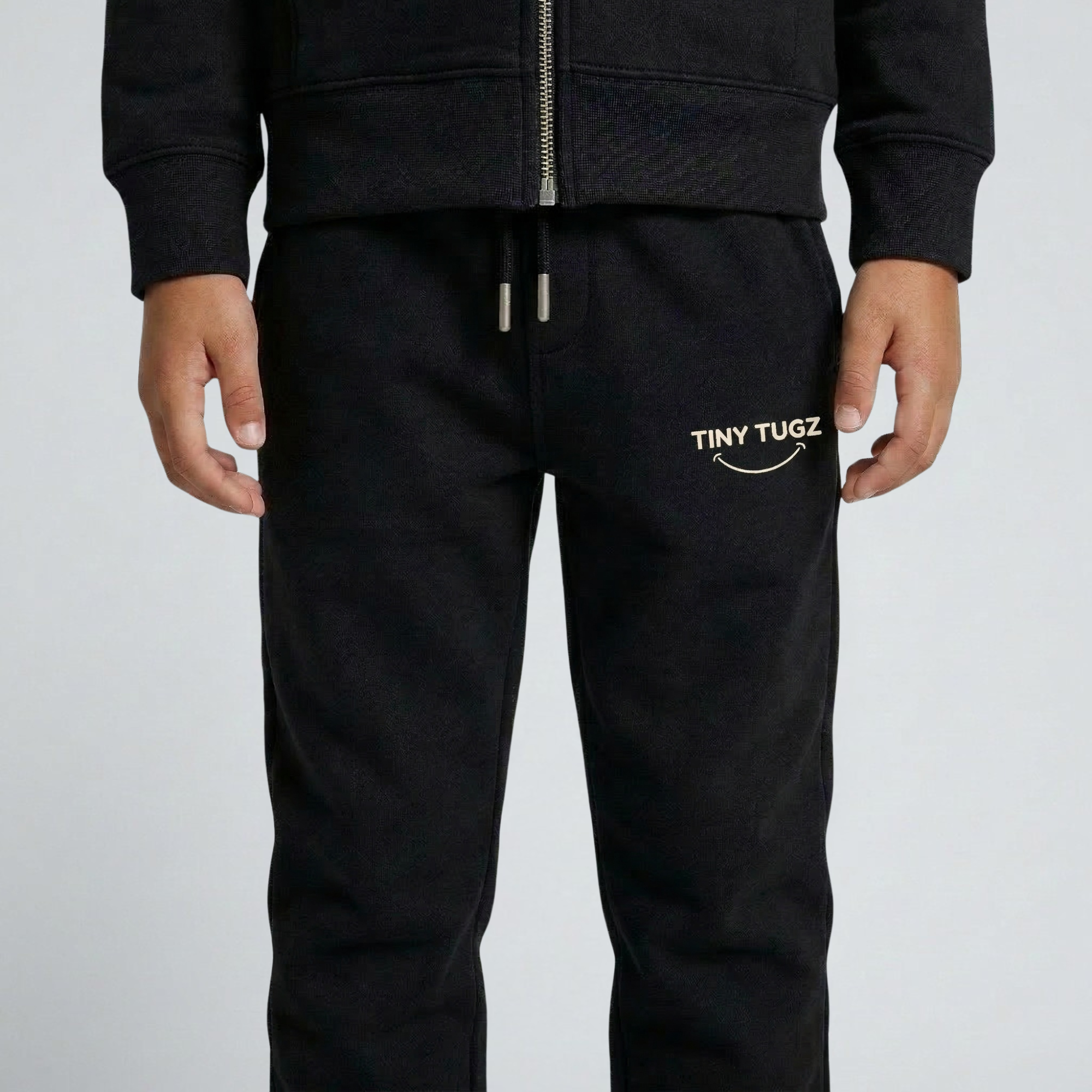 Tiny Tugz™ 100% Organic Cotton Kids Joggers – Black