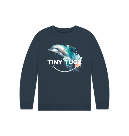 Navy Blue Printed Kids Jumper