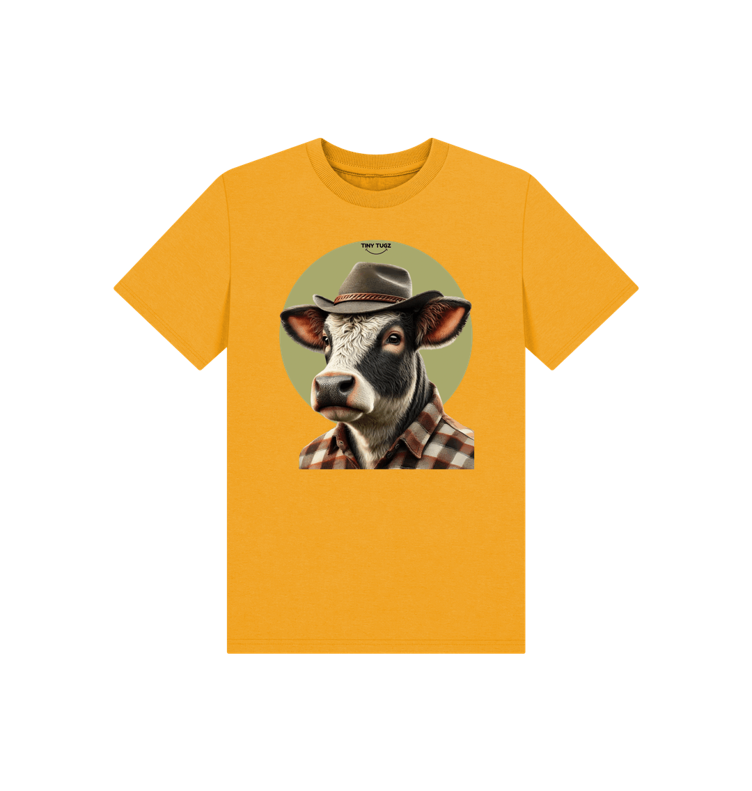 Mustard Printed Kids T-Shirt