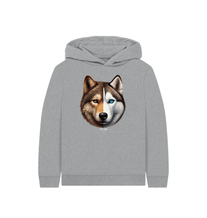 Athletic Grey Printed Kids Hoodie