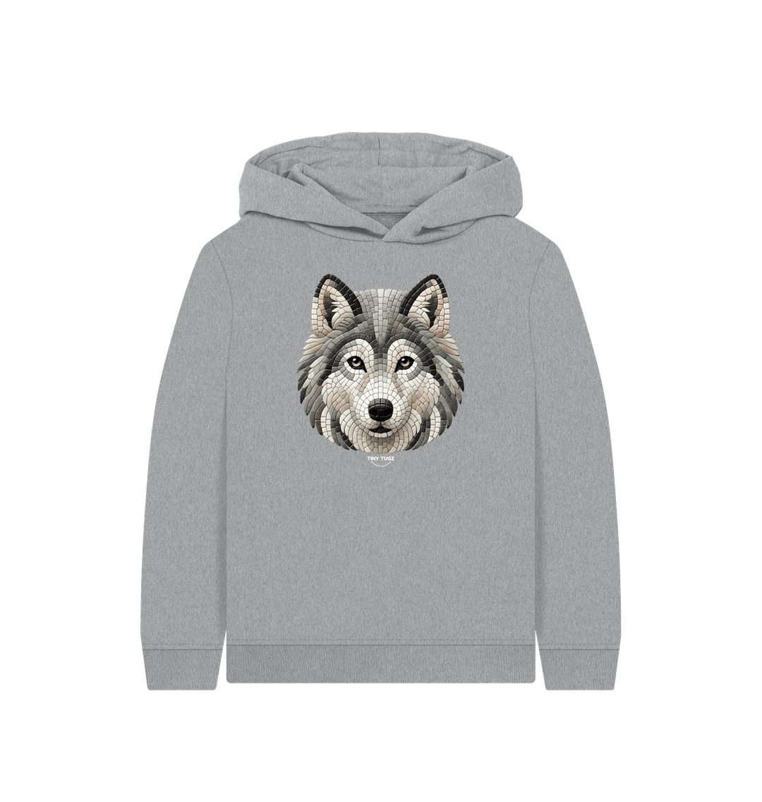 Athletic Grey Printed Kids Hoodie