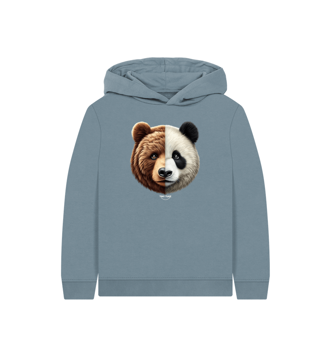 Stone Blue Printed Kids Hoodie