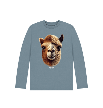 Stone Blue Printed Kids T-Shirt
