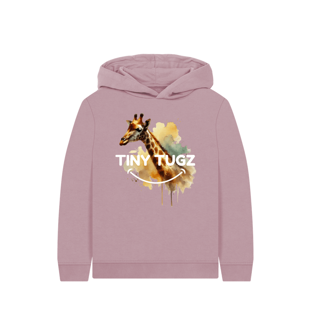 Mauve Printed Kids Hoodie