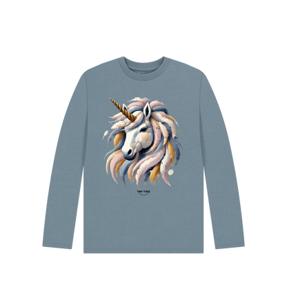 Stone Blue Printed Kids T-Shirt
