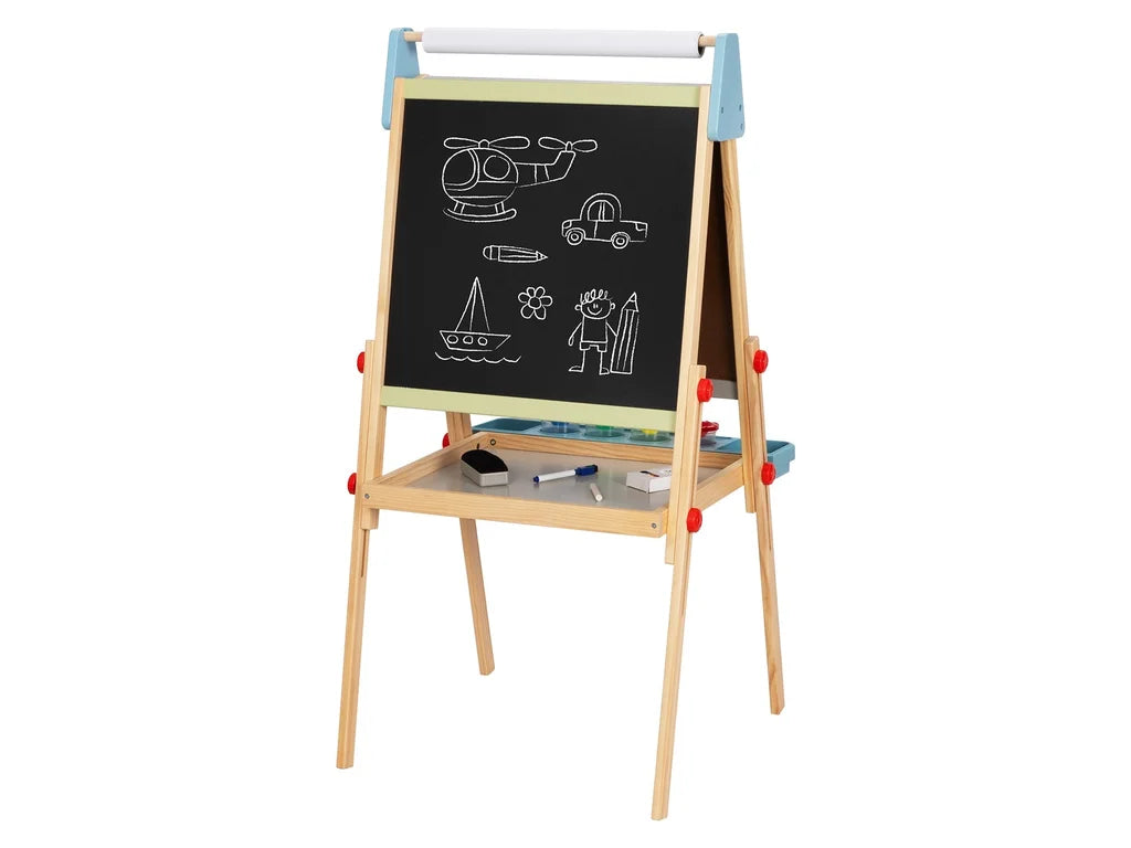 Adjustable Standing Art Easel for Kids, handmade wooden toy, made in Czech Republic