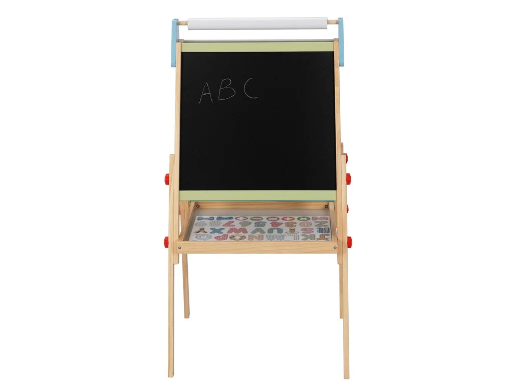 Adjustable Standing Art Easel for Kids, handmade wooden toy, made in Czech Republic