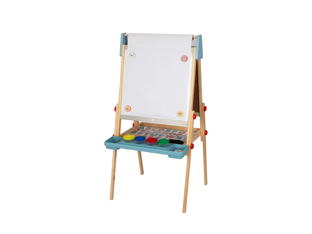 Adjustable Standing Art Easel for Kids, handmade wooden toy, made in Czech Republic