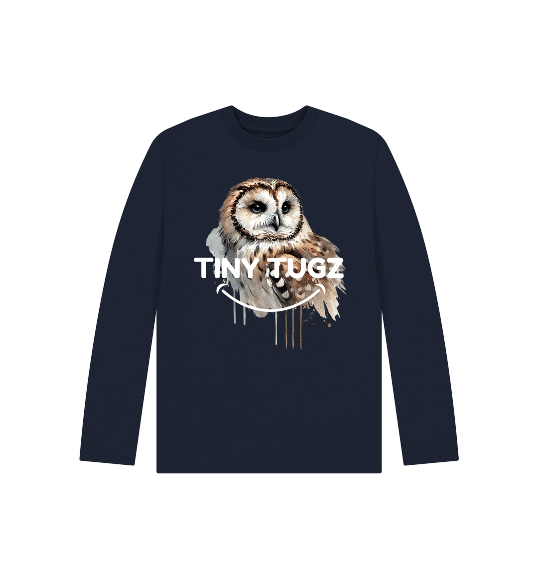 Navy Blue Printed Kids T-Shirt