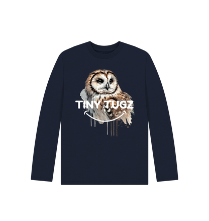 Navy Blue Printed Kids T-Shirt