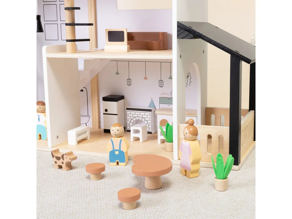 Three-Storey Wooden Dollhouse – NORDI, handmade wooden toy, made in Czech Republic