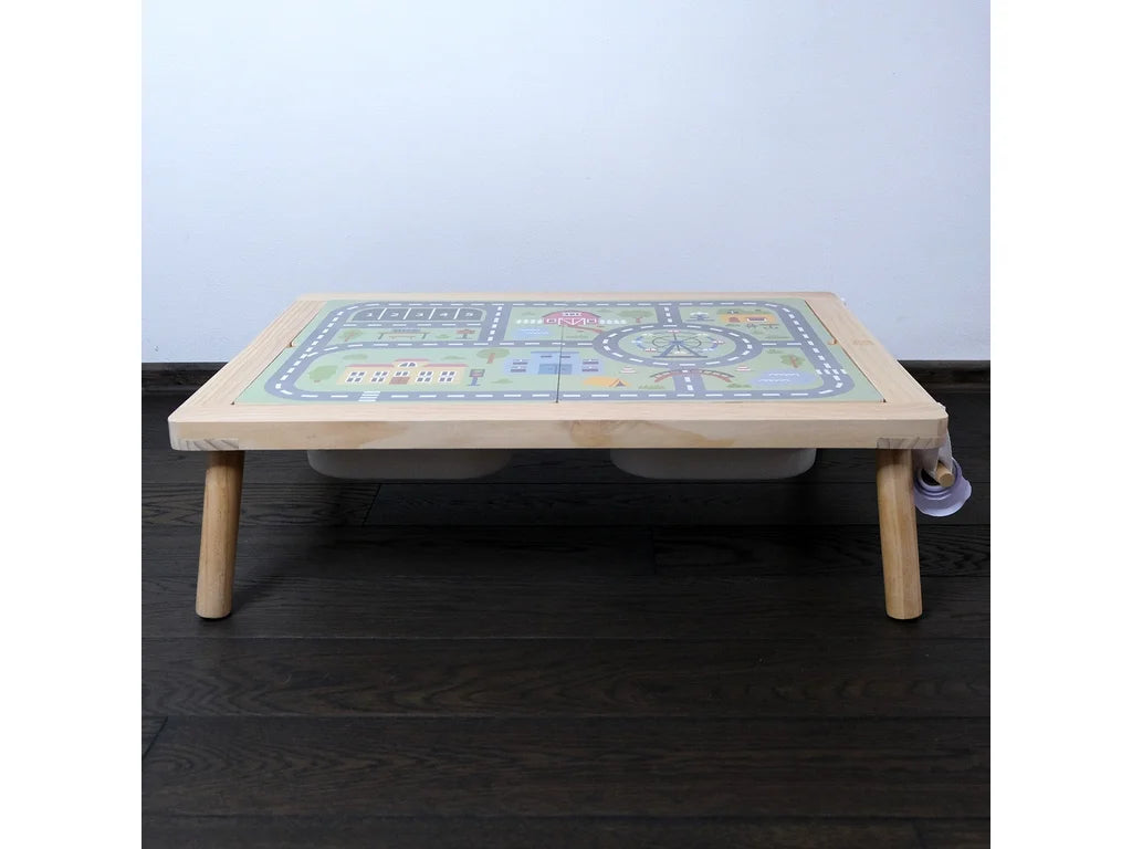 Reversible Kids Activity Table – Drawing Surface & Play Scene, 2 Heights