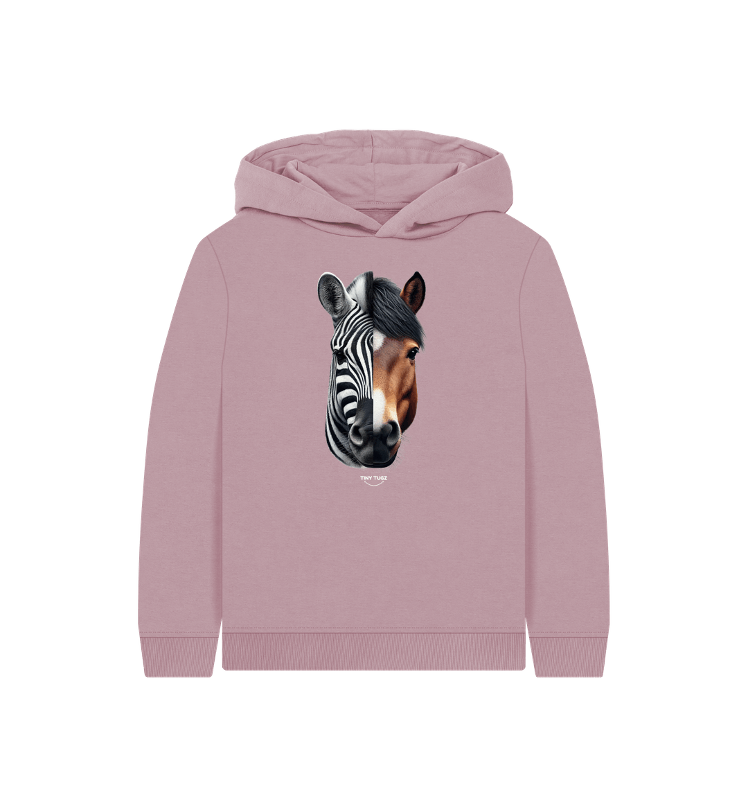 Mauve Printed Kids Hoodie
