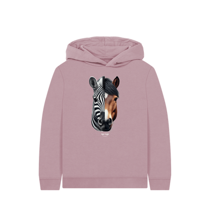 Mauve Printed Kids Hoodie