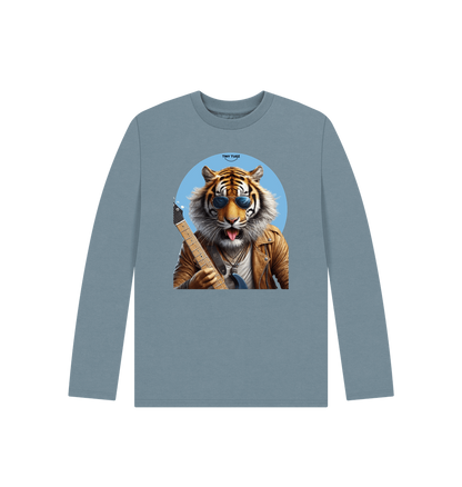 Stone Blue Printed Kids T-Shirt