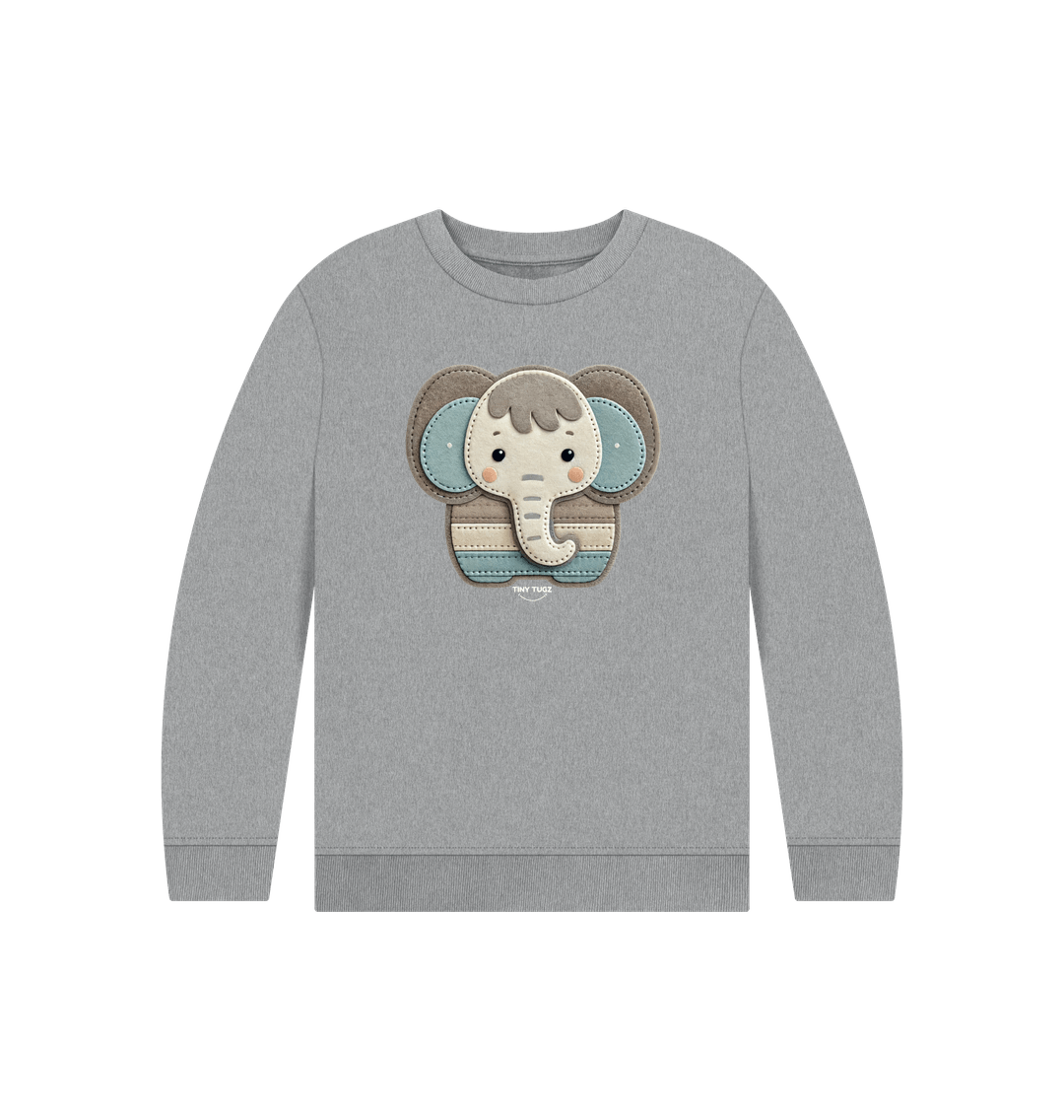 Athletic Grey Printed Kids Jumper