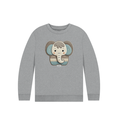 Athletic Grey Printed Kids Jumper