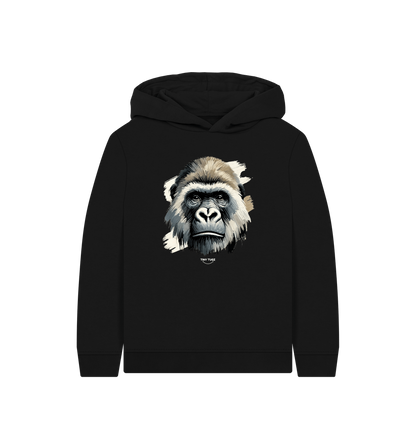 Black Printed Kids Hoodie