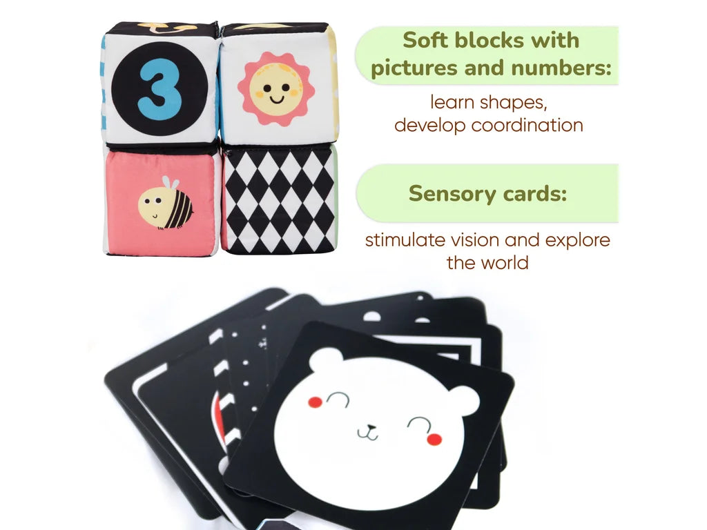 Montessori Sensory Play Box – 0–6 Months, 6-Toy Set