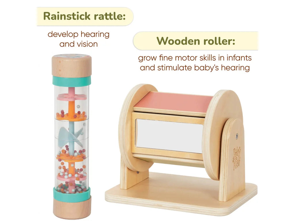 Montessori Sensory Play Box – 0–6 Months, 6-Toy Set