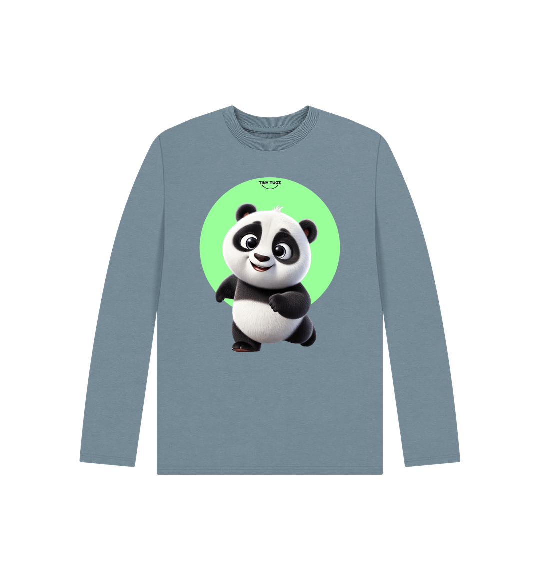 Stone Blue Printed Kids T-Shirt
