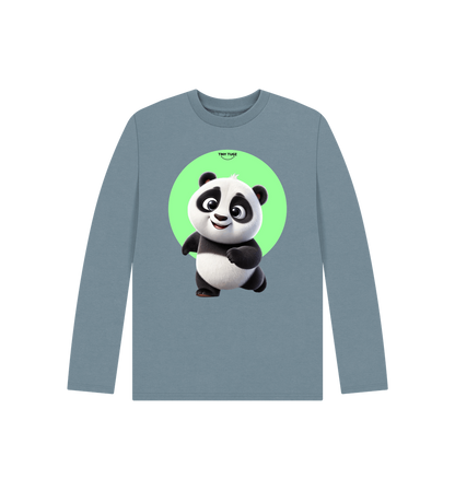 Stone Blue Printed Kids T-Shirt