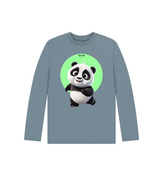 Stone Blue Printed Kids T-Shirt
