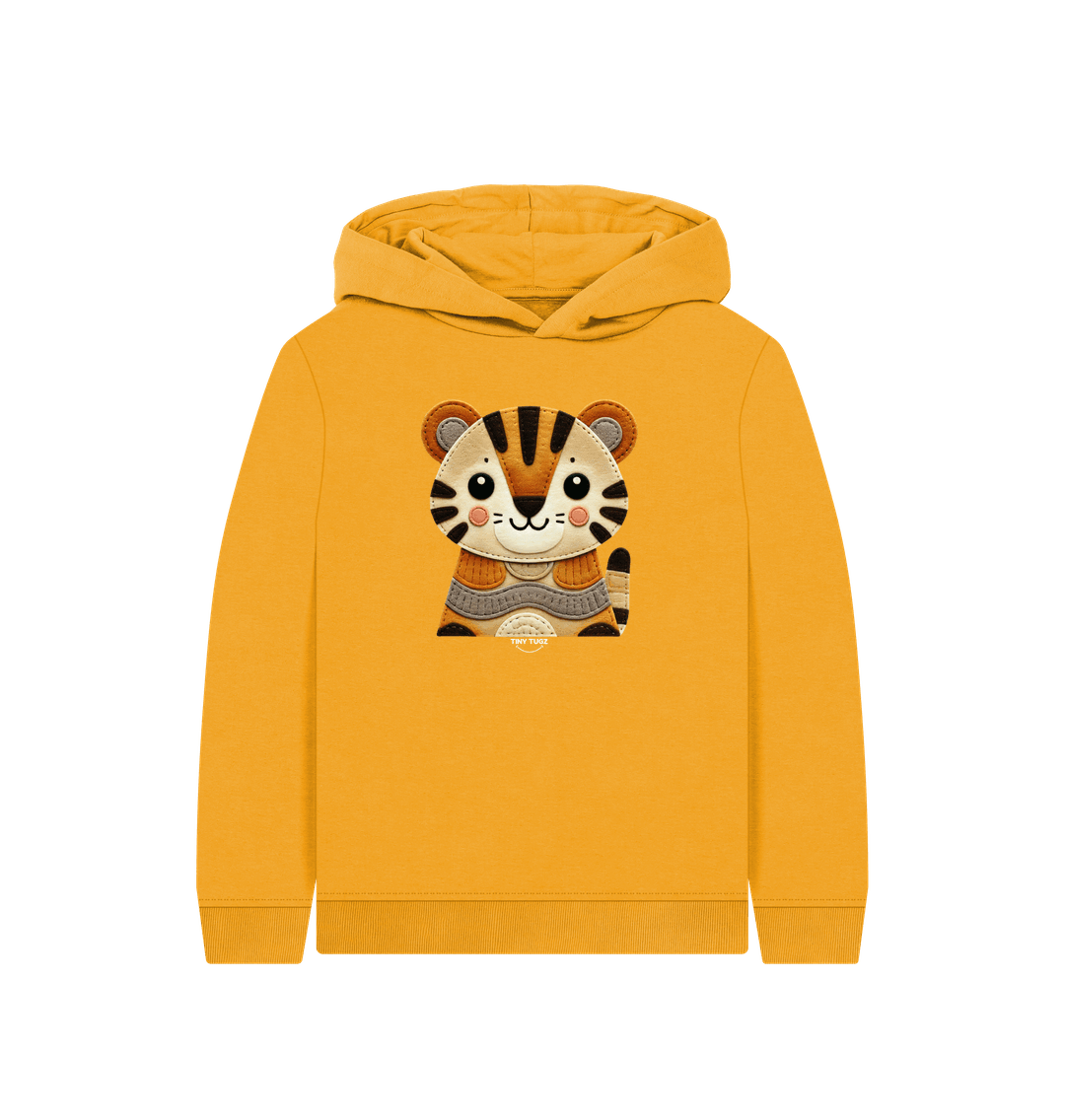 Mustard Printed Kids Hoodie