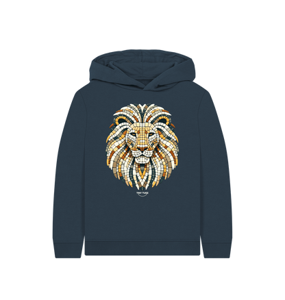 Navy Blue Printed Kids Hoodie