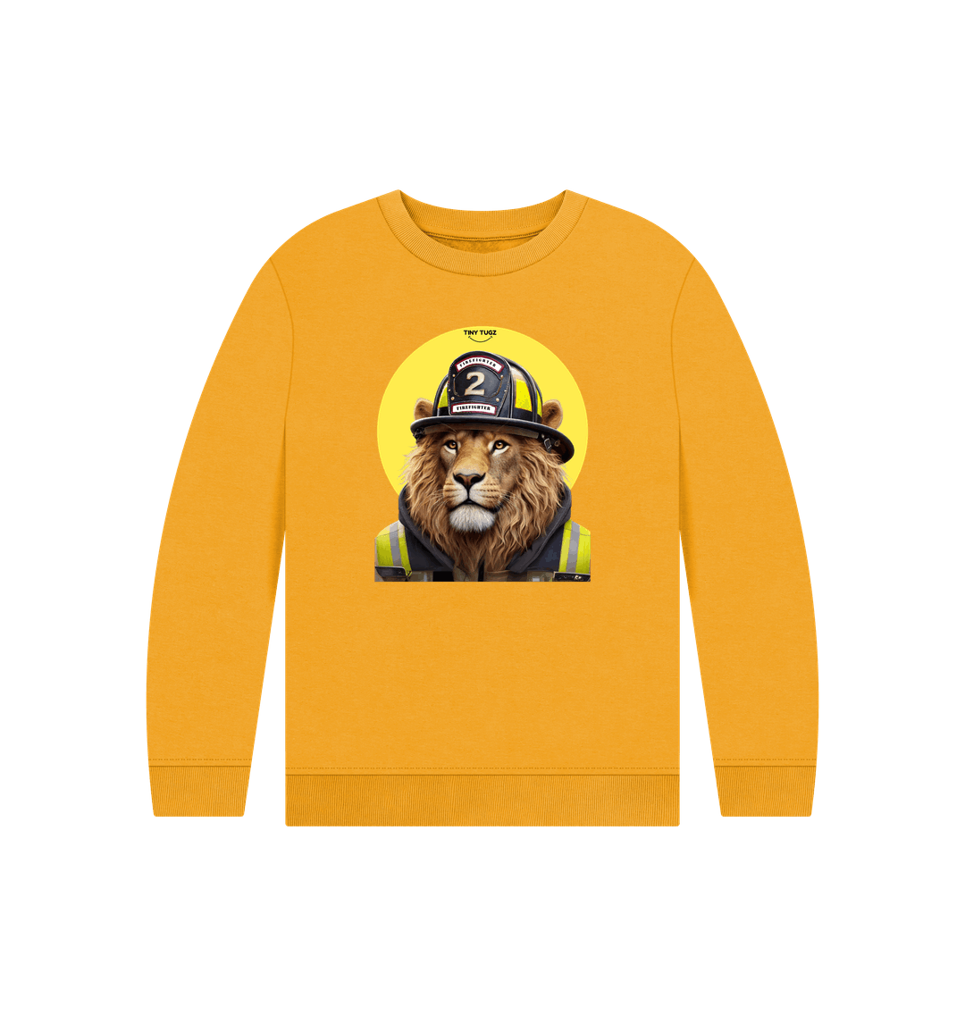 Mustard Printed Kids Jumper