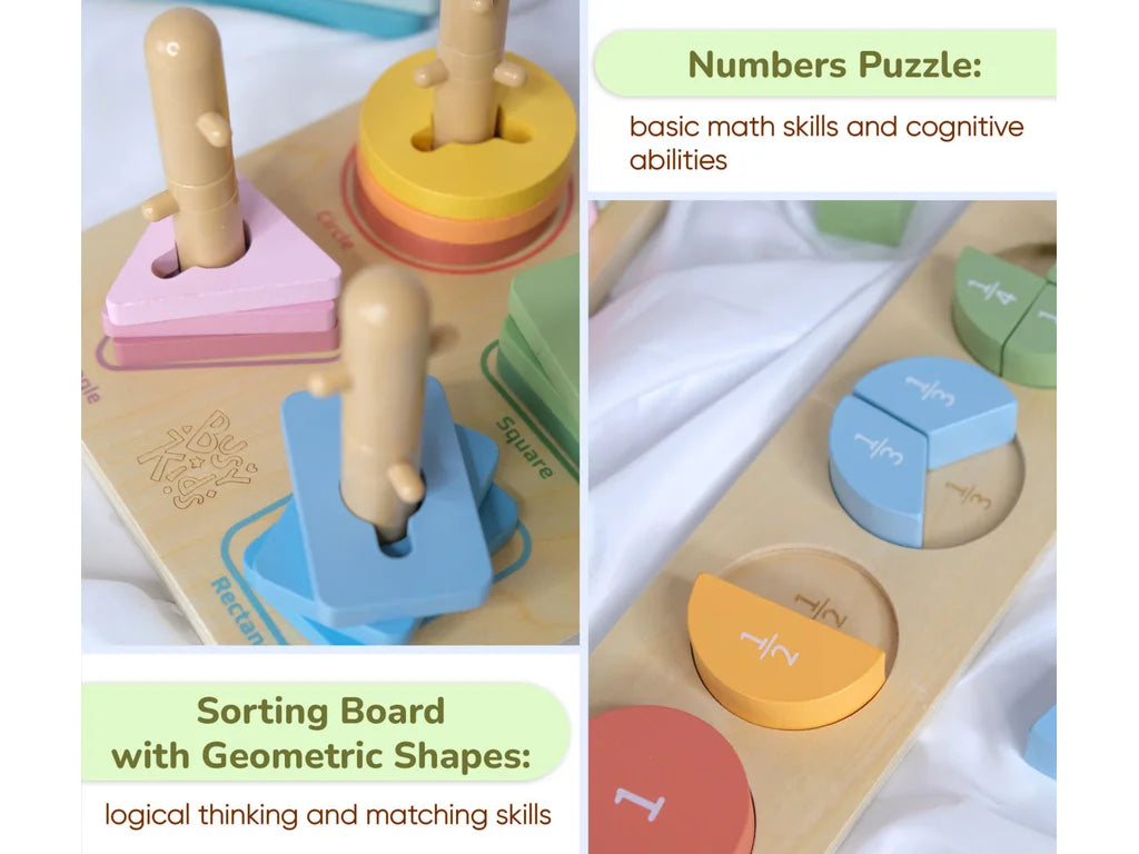 Montessori Shapes & Numbers Play Box – 24–36 Months, 69 Pieces