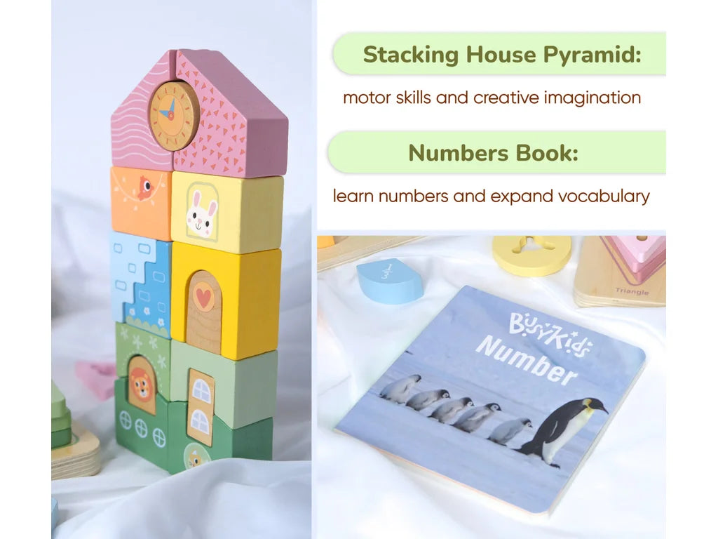Montessori Shapes & Numbers Play Box – 24–36 Months, 69 Pieces