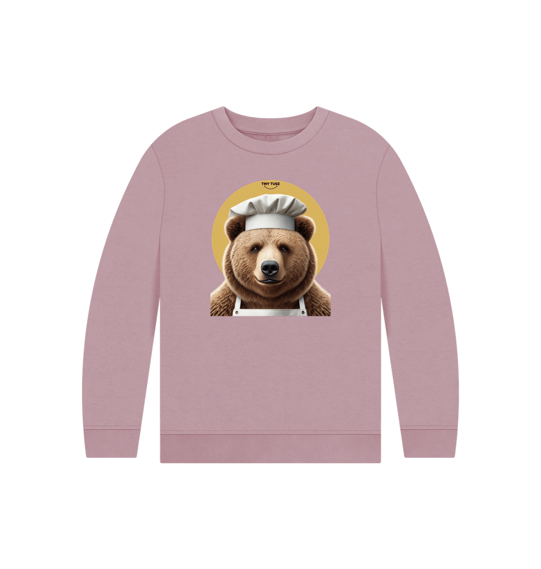Mauve Printed Kids Jumper