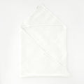 Linen Hooded Waffle Towel for Kids - White