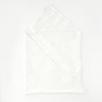 Linen Hooded Waffle Towel for Kids - White