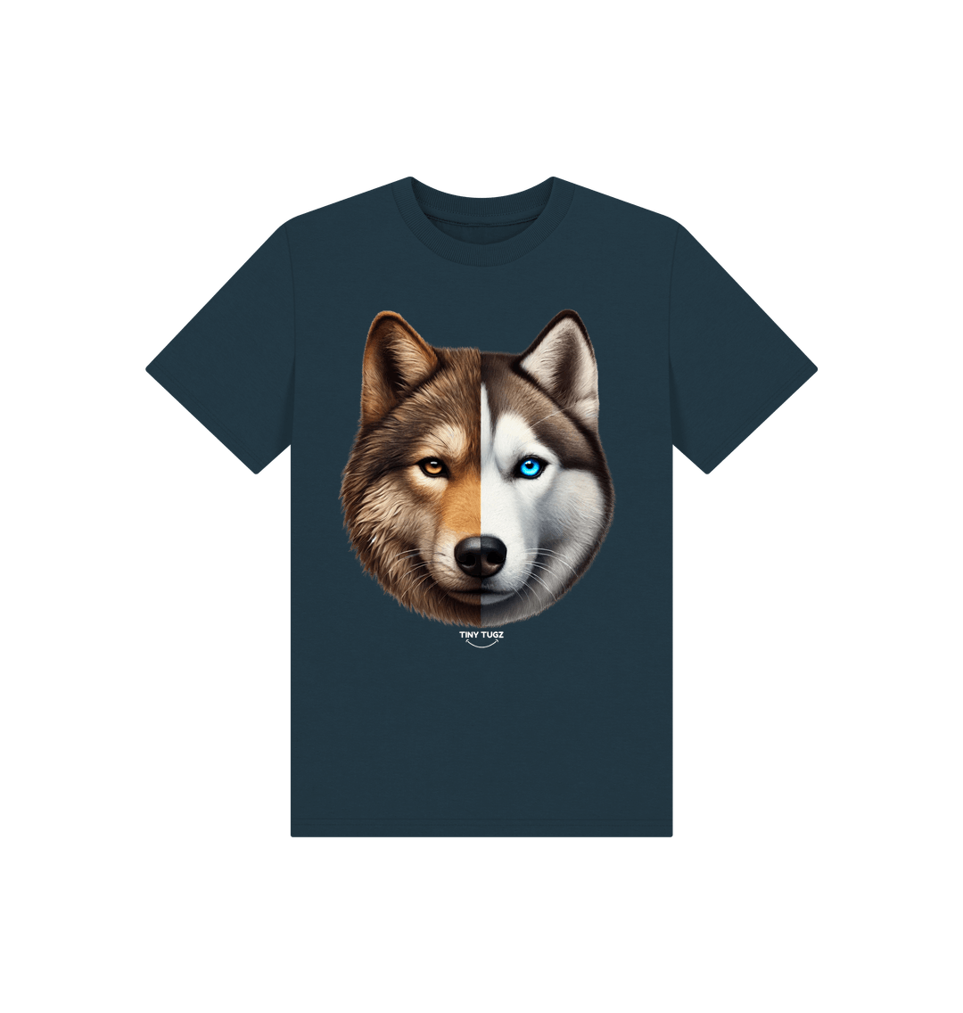 Denim Blue Printed Kids T-Shirt