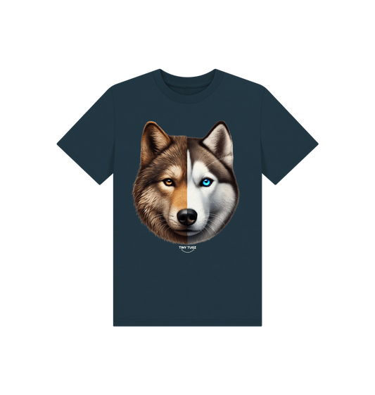 Denim Blue Printed Kids T-Shirt