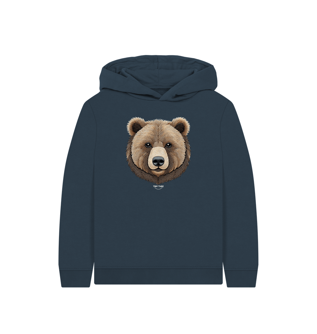 Navy Blue Printed Kids Hoodie